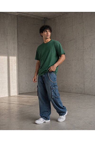 Erkek Regular Size Basic T-Shirt Bisiklet Yaka Basic Kısa Kollu Rahat Kesim Tişört