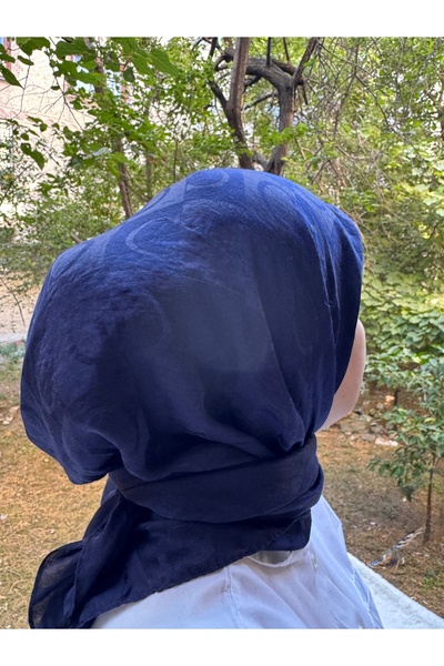 shalby Eșarfă cu model Big Loop pentru femei Hijab, albastru închis