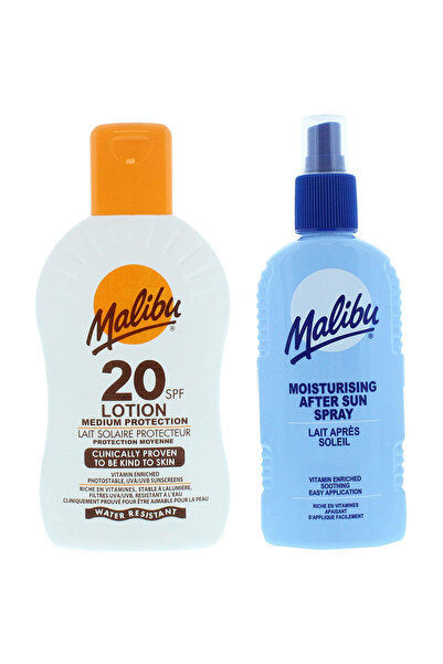 Malibu Balsam rezistent la apă SPF20 200ml + Balsam spray după plajă 200ml