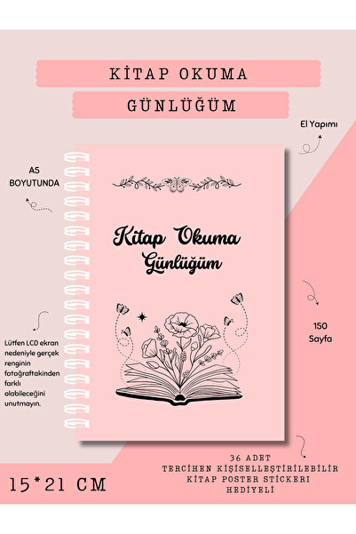 Else Craft Kitap Okuma Takip Günlüğüm - Pembe No.1