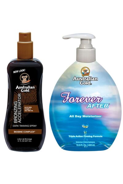 Australian Gold Spray Gel Accelerator de Bronz Întunecat + Forever After 400ml