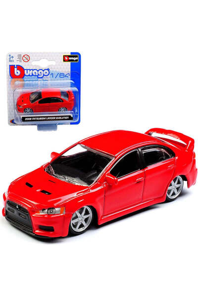 Burago MITSUBISHI LANCER EVO IV 2008 RED 1/64