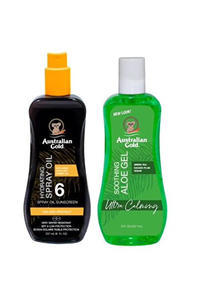 Australian Gold Spray uleios protector SPF6 + Aloe după plajă