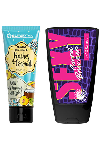 supertan Piersici Cremă de cocos + Wild Tan Sexy Fără morcov