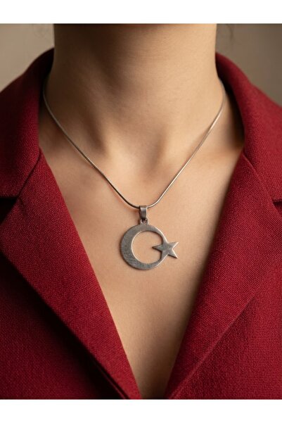kurukafagift Ayyıldız Steel Necklace