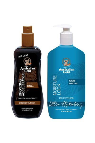 Australian Gold Spray Accelerator de Bronz Întunecat + Reținere a Umidității ...