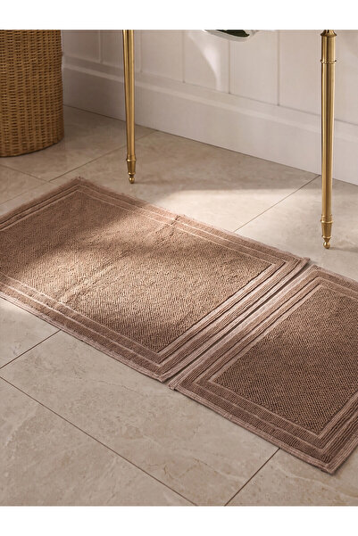 LC Waikiki Nevavm Farkıyla Lcw Home Brown Patterned 60X100 cm Bath Mat