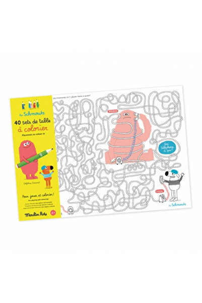 Moulin Roty Coloring Plate Stand - Little Monsters,
