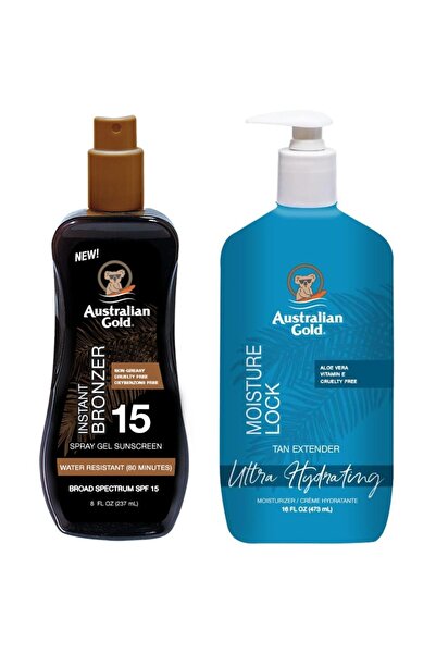 Australian Gold Spray Gel Bronzant SPF15 + Reținere a Umidității 473ml