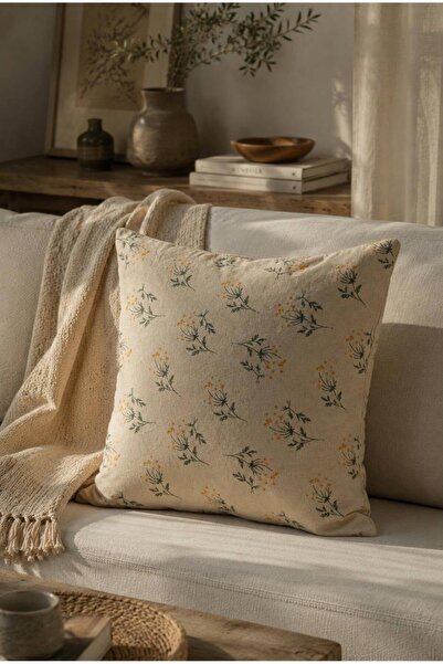 Dal Desen Pamuk 45x45 Kırlent Kılıfı