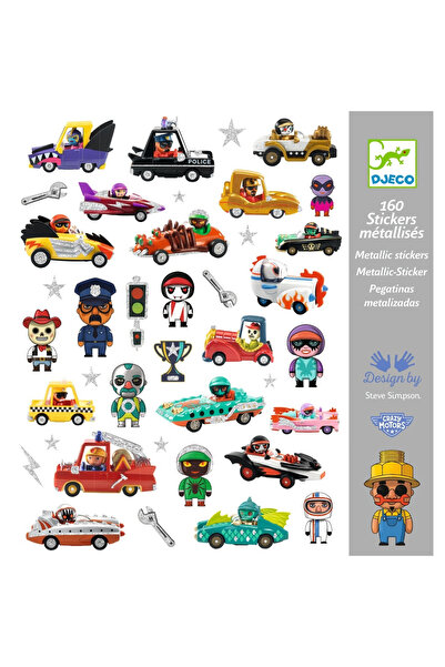 djeco Metal Stickers Vehicles,
