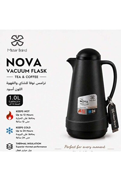 Mister Brand Nova Vacuum Flask For Tea & Coffee, MB/119-10BK, 1.0L, Vacuum In...