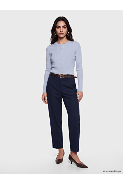 LC Waikiki Rmz Gi̇yi̇m Farkiyla Women's Fabric Trousers with Waist Belt