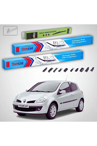 TEAMCAR Wipers Renault Clio III Phase 1 Hatchback 2005-2007 | Front and Rear ...