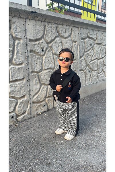 Tinybels Select Şerit detay ekose pantolon
