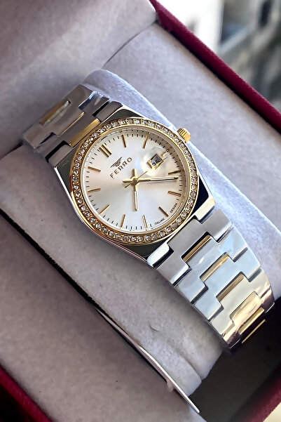 FERRO Women's wristwatch steel band waterproof 2 years warranty boxed