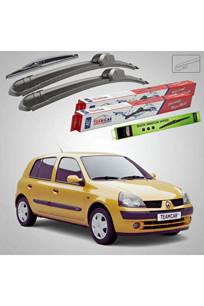 TEAMCAR Wipers Renault Clio II Hatchback 1998-2009 | Front and Rear Set Flat ...