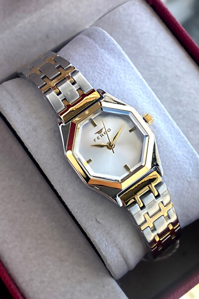 FERRO Women's wristwatch steel band waterproof 2 years warranty boxed