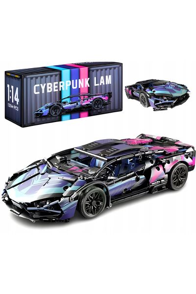 HS Set de construcție Mega Lamborghini Cyberpunk - 1314 Piese Cadou Perfect