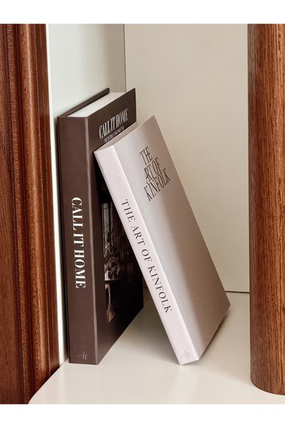 AYSA HOME DECOR Set of 2 Decorative Book Boxes, Call It Home, the Art of Kınfolk, Decorative Box
