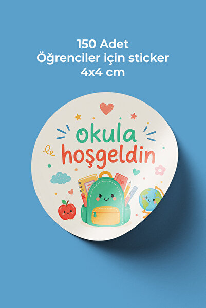 To Design Lab 150 Adet 4x4 cm Sticker / Sınıf Öğretmeni-Öğrenciler için Stick...