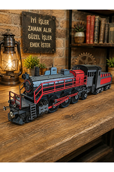 Home Ahşap Dekoratif -470 Parça 3d Puzzle- Tren Maketi