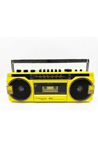NETAVANTAJ Crownwell CW048 3 Band Bluetooth Radyo Kasetçalar Recorder Teyp Sarı