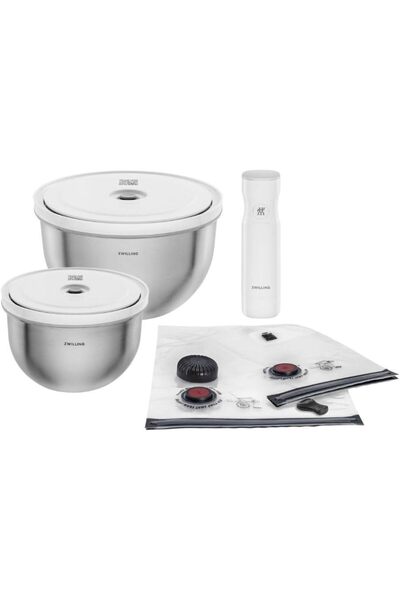 ZWILLING Fresh & Save Bowls Vakumlu Saklama Kabı Başlangıç Seti Paslanmaz, Çe...