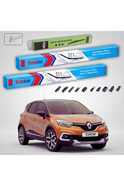 TEAMCAR Wipers Renault Captur I Facelift SUV 2016-2019 | Front and Rear Set F...