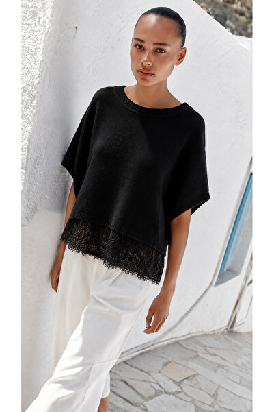 Bisou Dantelli Oversize Panço Mevsimlik