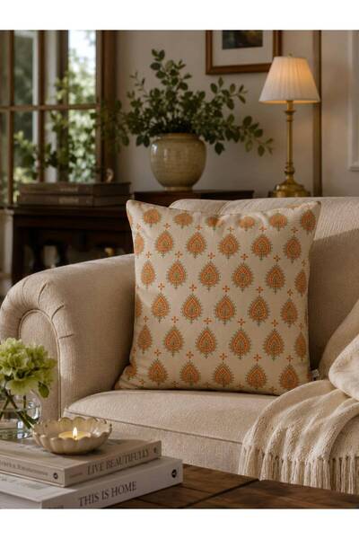Damla Desen Pamuk 45x45 Kırlent Kılıfı
