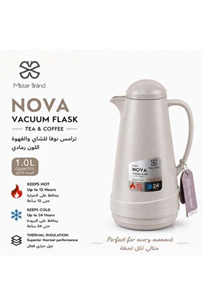 Mister Brand Nova Vacuum Flask For Tea & Coffee, MB/119-10LGDG, 1.0L, With Co...