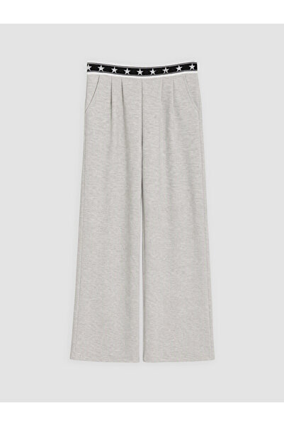 LC Waikiki Rmz Gi̇yi̇m Farkiyla Elastic Waisted Wide Leg Girls' Sweatpants