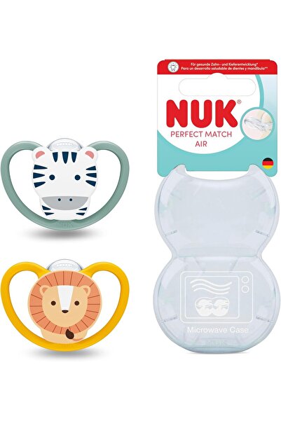 Nuk PM Air 2'li Emzik, 18-36 ay, Zebra/Aslan