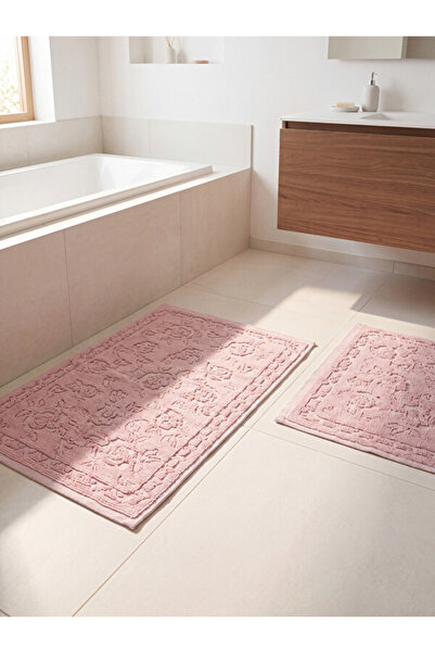 LC Waikiki Rmz Gi̇yi̇m Farkiyla Floral Embroidered Bath Mat Set of 2