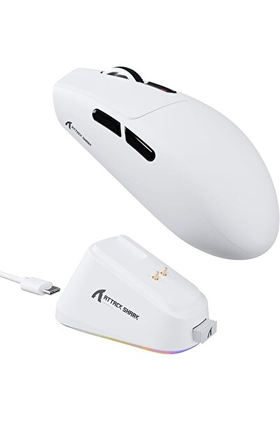 SiLabor X Attack Shark فأرة ألعاب لاسلكية ATTACK SHARK G3PRO مع محطة شحن مغنا...