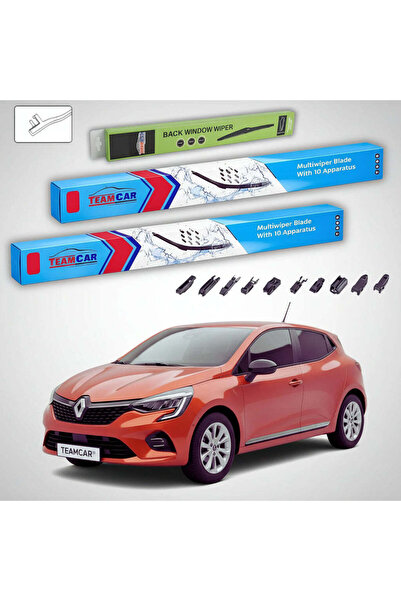 TEAMCAR Wipers Renault Clio V Hatchback 2019-present | Front and Rear Set Fla...