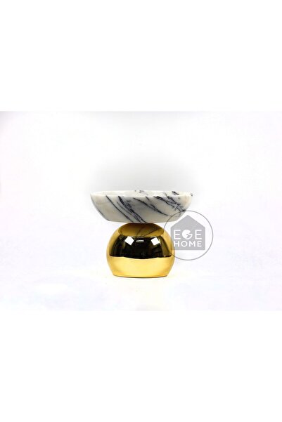 Ege Home Decoration Decorative Natural Marble Gold Large Ball Footed Bowl
