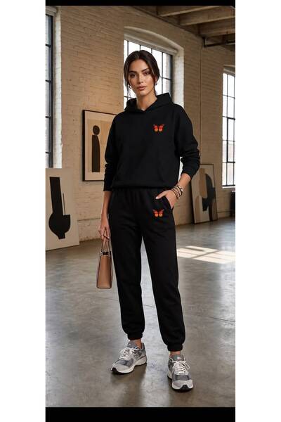 CLOTHES33 ΦΟΡΜΑ ΜΕ ΚΟΥΚΟΥΛΑ ΣΕΤ 2 ΤΕΜΑΧΙΩΝ ΧΕΙΜΕΡΙΝΟ ΧΡΩΜΑΤΙΣΤΟ ΣΕΤ ΠΕΤΑΛΟΥΔΑ...