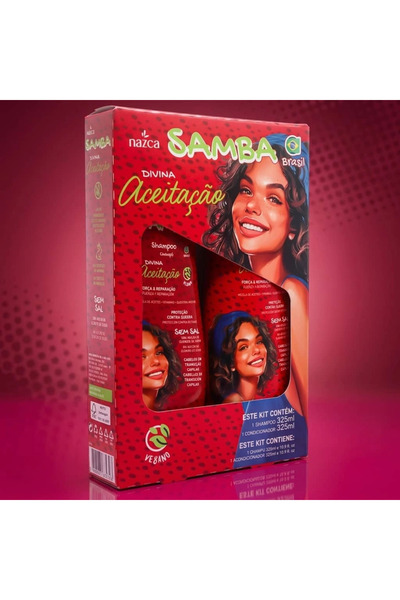 Samba مجموعة شامبو وبلسم نازكا للشعر المجعد مع زيت مرطب 325 مل × 2