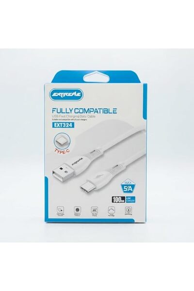 Generic EXTREME EXT324 Type-C Fast Charging Data Cable | 5A Max High-Speed Tr...