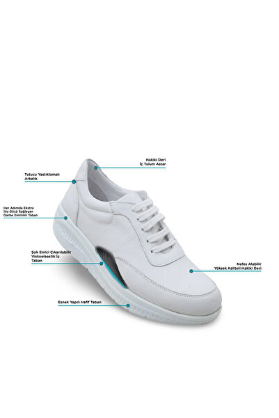 Mery Kadın Konfor Ayakkabısı Hakiki Deri Comfort Sneaker