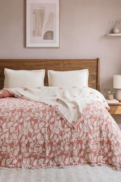 DB DANLA BALDİ Home Collection Pătură de muselină cu 8 straturi / Dimensiune dublă 240x260 (cu două fețe)