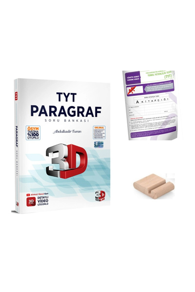 3D Yayınları TYT Paragraf Soru Bankası - YKS 2027 + Telefon Tutucu + TYT Deneme