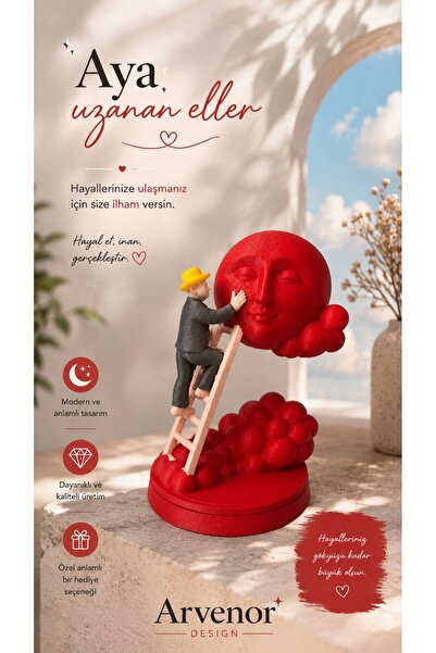 Aya Uzanan Eller | 15cm | Dekoratif Figür | 3D Baskı