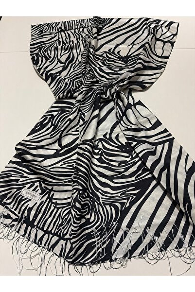 ipekevi Zebra Patterned Silk Shawl