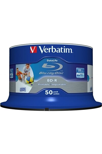 Verbatim BD-R 25GB, viteza 6x, 50 buc, Single Layer, spindle, printabil, "Wid...