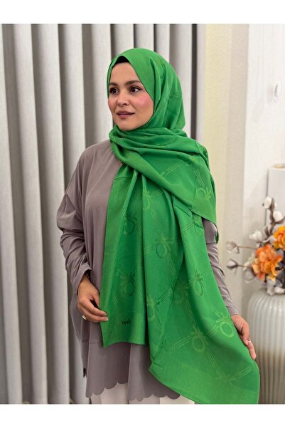 Benetton LYOCELL ŞAL ÖRDEK BAŞI YEŞİLİ