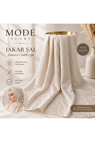 Modechic Collection Jacquard Wave Pattern Cotton Hijab Shawl