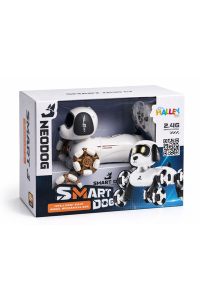 Hişan toys 8 Tekerlekli Uzaktan Kumandalı Robot Köpek 2.4G Işıklı Sesli 6+ Yaş